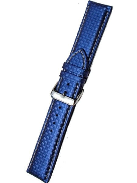 Blue Carbon Fiber Style with Heavy Padding, Contrast Stitching #RBV-WS