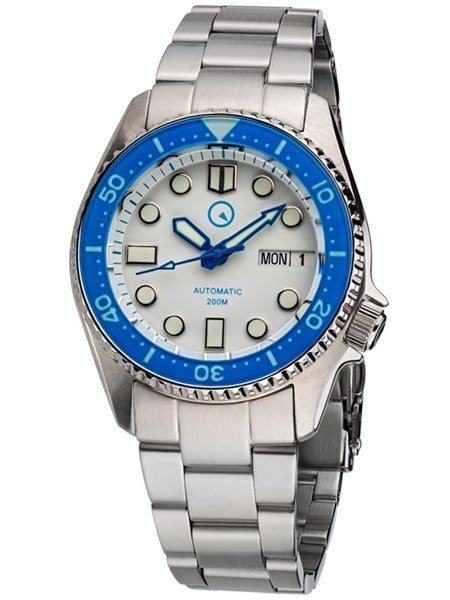 Islander 38mm Automatic Dive Watch with Solid-Link Bracelet, AR Sapphire Crystal, and Luminous Sapphire Bezel Insert #ISL-25