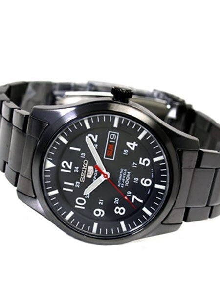 Seiko Military Gun Metal Plated Automatic Watch with 42mm Case #SNZG17K1
