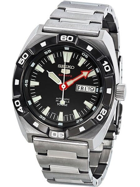 Seiko 5 Sports Automatic Dive Watch with Matching Bracelet #SRP285