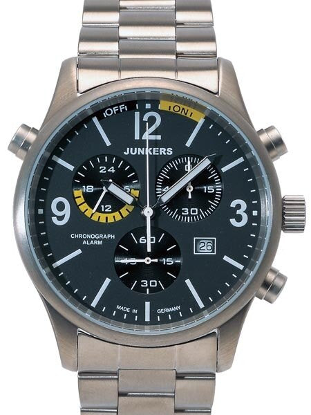Junkers G-38 Chronograph, Titanium Case Watch with Alarm #6296M-5