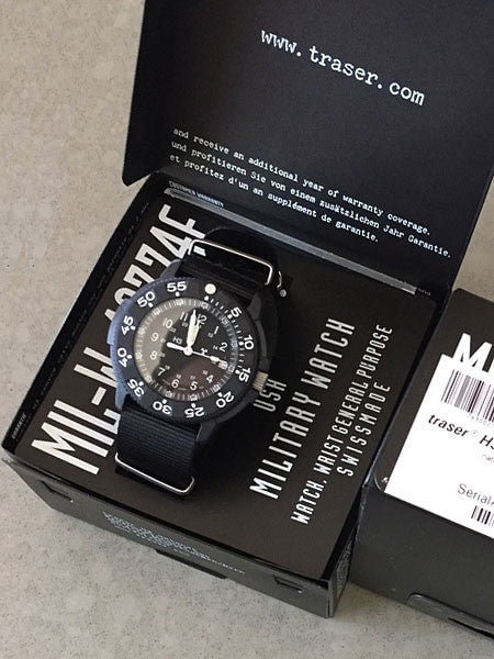 Traser Code Green Watch with Green Tritium Illumination and Black Nylon Strap #106105