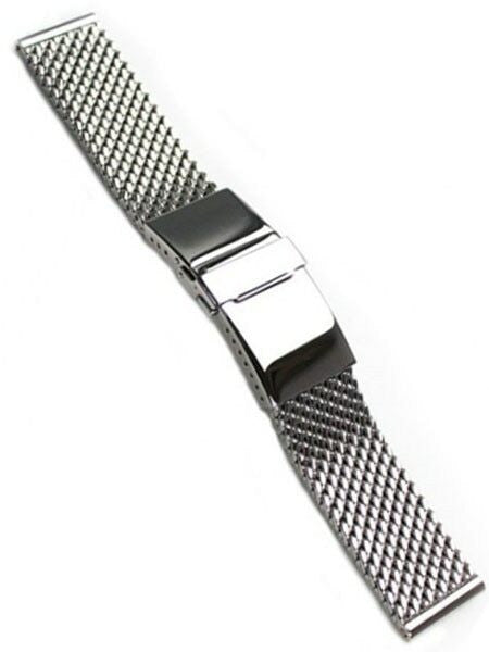 Scratch and Dent - STAIB Polished Mesh Bracelet #STEEL-2784-20725APB-P (Straight End, 20mm)