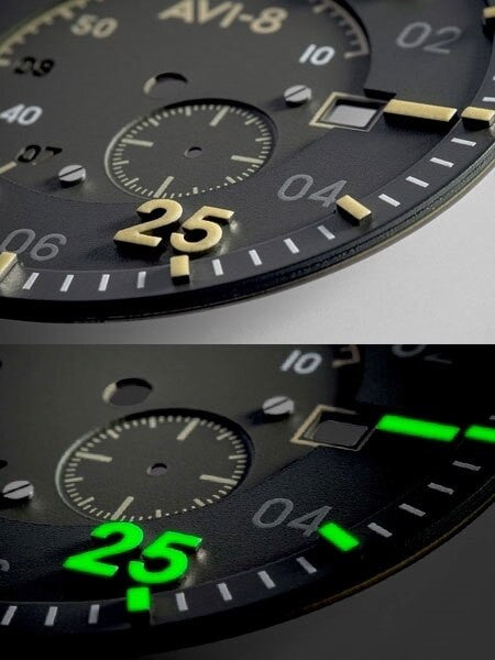 AVI-8 Spitfire Type 300 Edition, 21-Jewel Automatic Pilot Watch, AR Sapphire Crystal #AV-4073-11