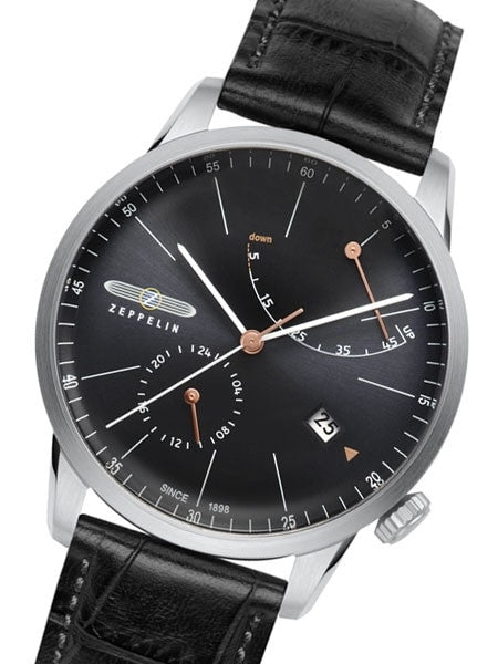 Graf Zeppelin LZ129 Flatline Automatic Watch with Power Reserve #7366-2