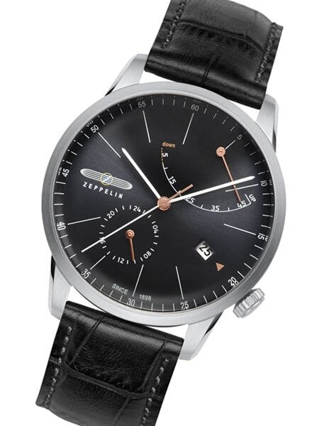 Graf Zeppelin LZ129 Flatline Automatic Watch with Power Reserve #7366-2
