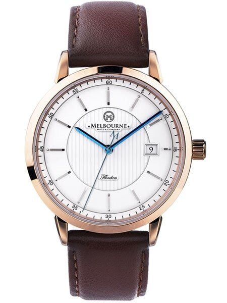 Melbourne Flinders Swiss Automatic Dress Watch with White Dial, Sapphire Crystal #FL.40.A.3HD.06