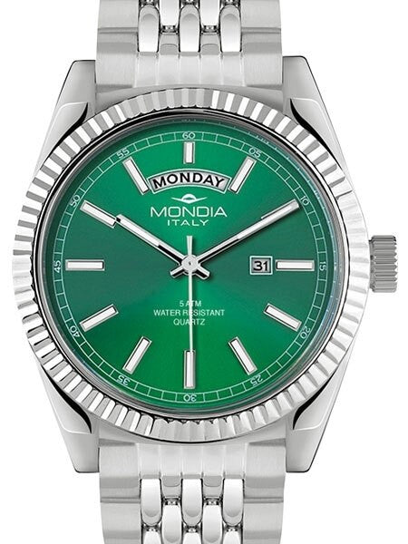 Mondia Madison Quartz Dress Watch with Green Dial #MI756SS-04GR-BM