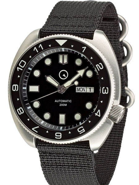 Scratch and Dent - Islander Automatic Dive Watch with AR Double Dome Sapphire Crystal, and Luminous Dual-Time Bezel Insert #ISL-11