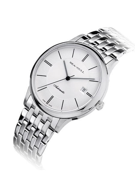 Sea-Gull 39mm Automatic Dress Watch with Bracelet and Sapphire Crystal #816.364