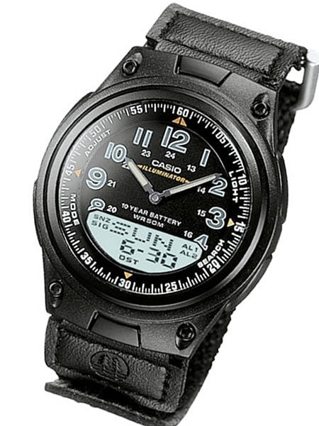 Casio Sports Analog-Digital Dual Time Watch with World Time #AW-80V-1BV