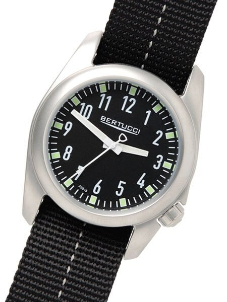 Bertucci Ventara Stainless Steel Field Watch with a DX3 Nylon Strap #11072
