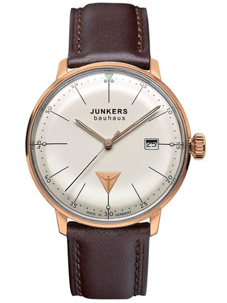 Junkers Bauhaus Swiss Quartz Watch with Domed Hesalite Crystal #6074-1