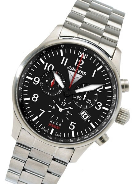 Junkers 150 Years Hugo Junkers Chronograph Alarm Watch with Bracelet #6684M-2