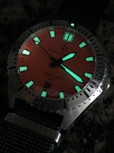 Karlskrona Midnattssol 300-Meter Automatic Dive Watch with 43mm Case #MID-OD