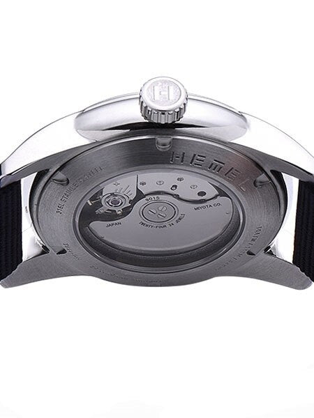HEMEL Track Automatic Military-Styled Watch with Matte Black Dial and Sapphire Crystal #HM2