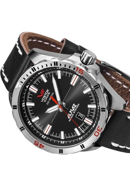 Vostok-Europe Almaz 24-Jewel, Automatic Watch with Black Dial #320A258