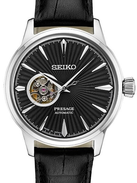 Seiko Presage Open-Heart, Cocktail Time Automatic Dress Watch with 40.5mm Case #SSA359