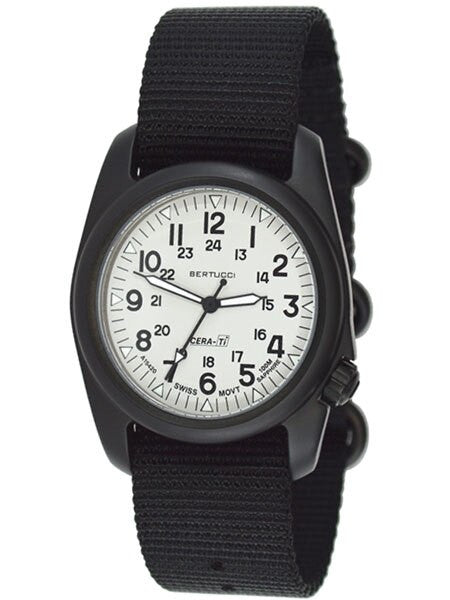 Bertucci A-2CT Cera-Tiâ¢ Ceramic Coated Titanium Field Watch with Swiss Quartz Movement #12134