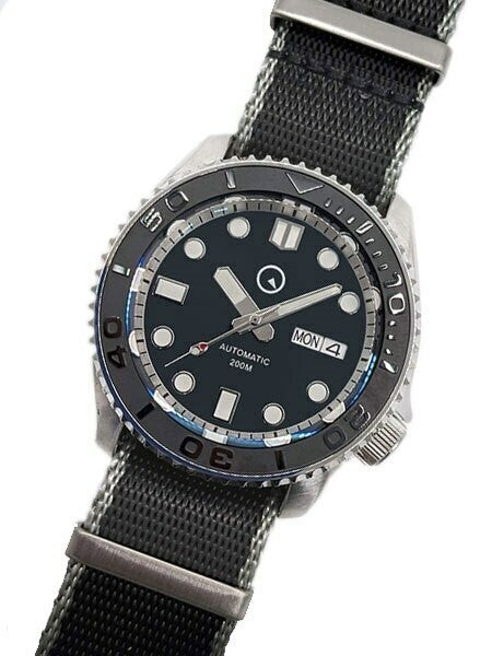 Scratch and Dent - Islander Automatic Dive Watch with Seat-Belt Strap, Sapphire Crystal, and Ceramic Bezel Insert #ISL-04