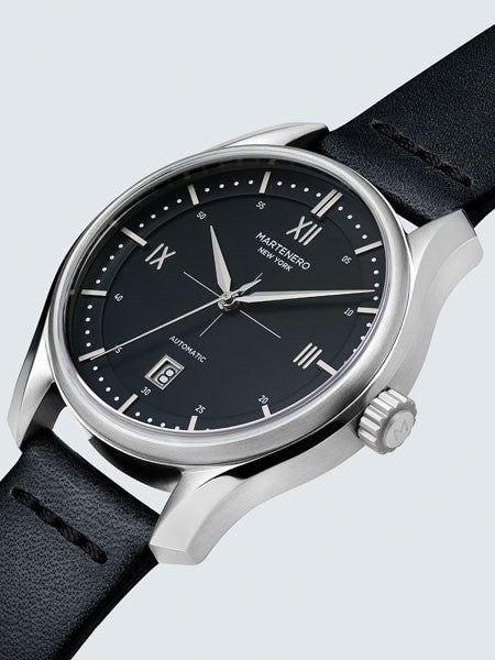 Martenero Marquis Automatic Dress Watch with Black Dial, Sapphire Crystal #MQS003