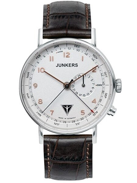 Junkers Eisvogel F13 Swiss Quartz Watch with Day, Week, Month #6734-4