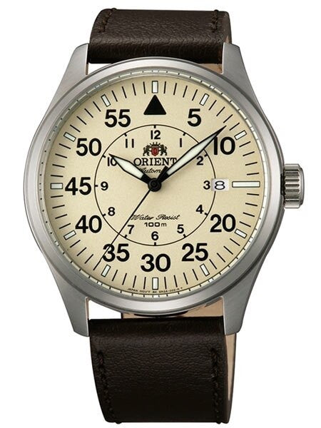Orient 21-Jewel Automatic Aviator Flight Watch with Brown Leather Strap #ER2A005Y