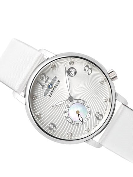 Graf Zeppelin Luna Swiss Quartz Watch with Swarovski Crystals and MOP Insert #7631-1