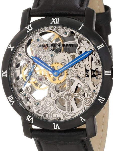 Charles Hubert Premium Collection Skeleton Mechanical Hand Wind Watch #3931