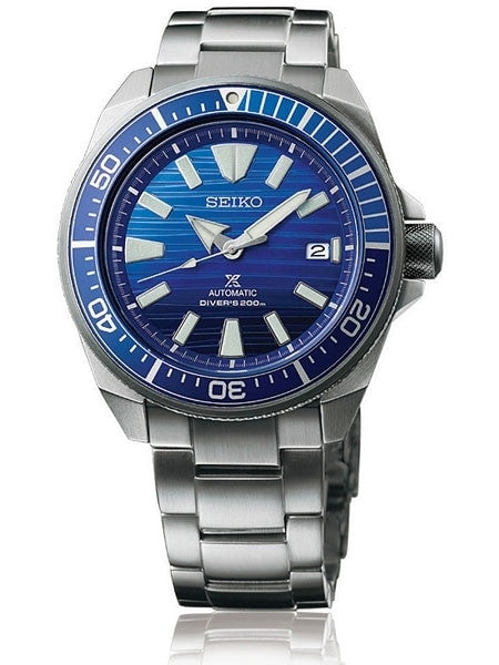 Seiko Save the Ocean Prospex Samurai Automatic Dive Watch with Stainless Steel Bracelet #SRPC93