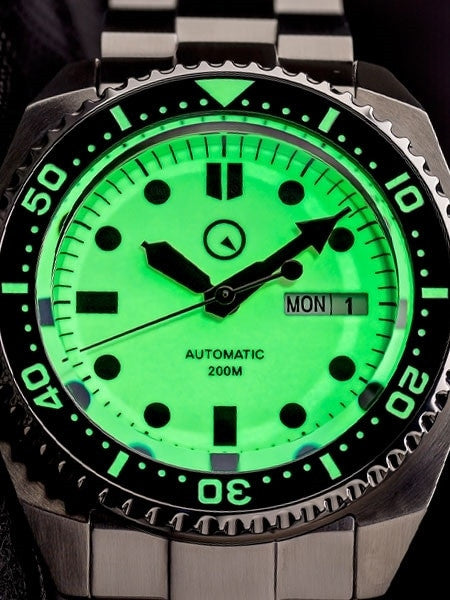 Islander Luminous Dial Automatic Dive Watch with AR Double-Dome Sapphire Crystal, and Luminous Ceramic Bezel Insert #ISL-26
