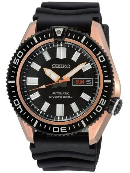 Seiko Stargate Automatic Dive Watch with Black Dial and Rubber Dive Strap #SKZ330K1