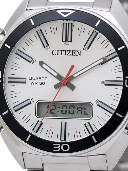Citizen Quartz Chronograph Alarm Watch with Analog-Digital Display #JM5460-51A