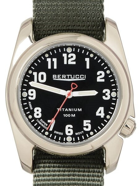 Bertucci A-2T HighPolish Titanium Watch with 2-PLY Nylon Strap #12042
