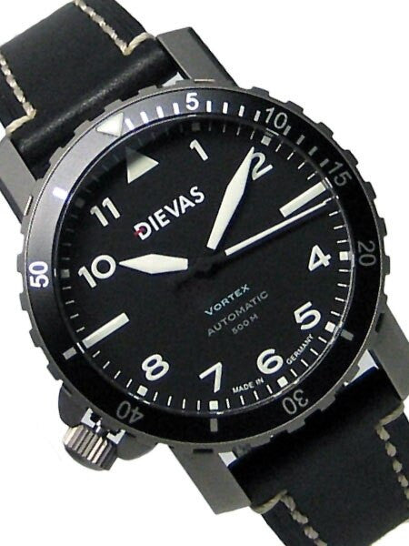 DIEVAS German Made Vortex Tactical Watch with Swiss ETA, Hirsch Liberty Strap