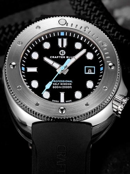 Crafter Blue Swiss Made 600-Meter Hyperion Ocean Diver with Swiss Automatic Movement  #HOSS001B-R