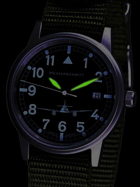 Messerschmitt 38.5mm Stainless Steel Case Aviator Watch #ME262S
