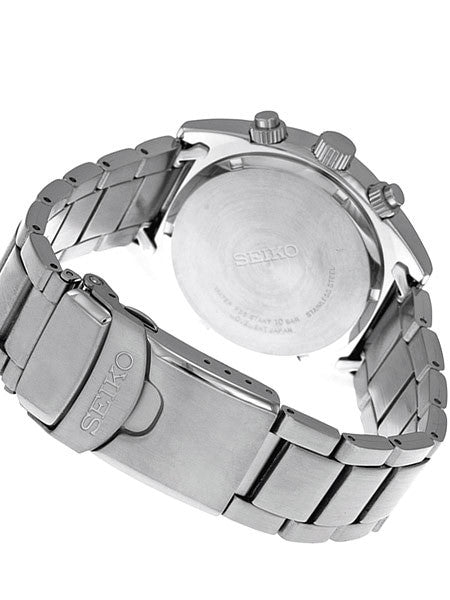 Seiko Quartz Chronograph Watch with 42mm Stainless Steel Case
