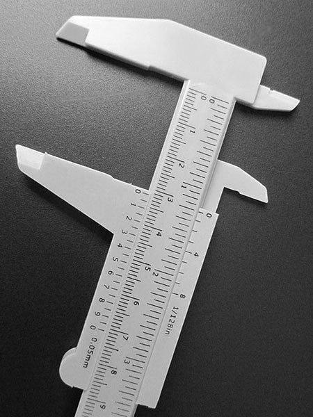 Measure Watch Sizes with this Plastic Vernier Caliper 6in/150mm - White #TUM6022