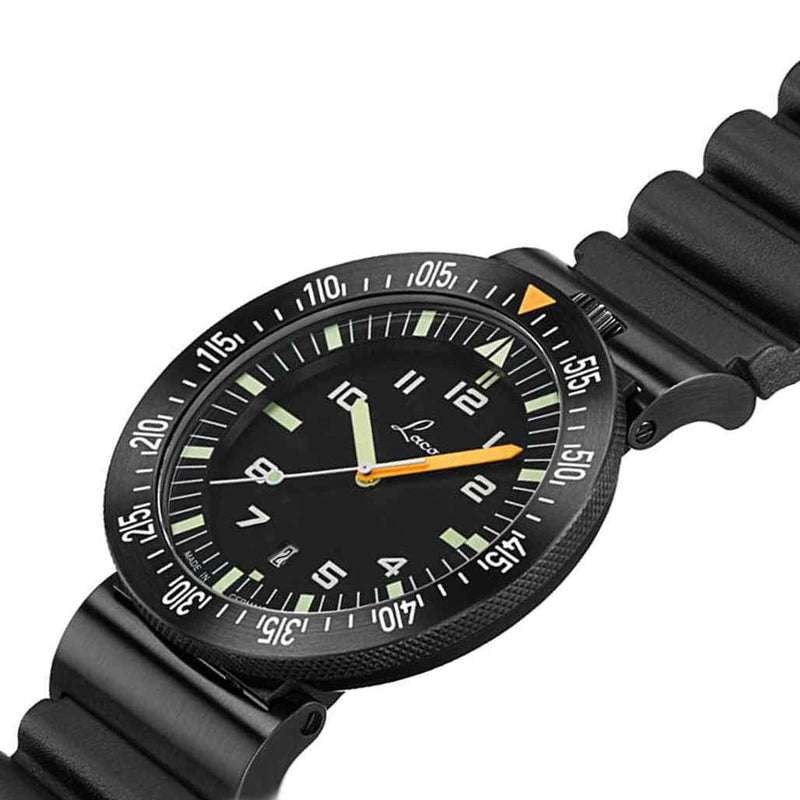 Laco Squad Atacama-2 Tactical Dive Watch with Black PVD Case and Sapphire Crystal #861632-2