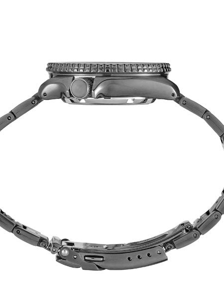 Seiko 5 Sports 24-Jewel Automatic Watch with Black Dial and Black PVD Bracelet #SRPD65