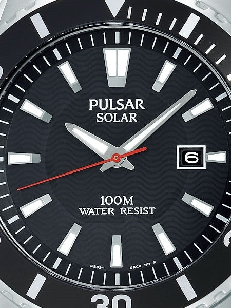 Pulsar Solar Powered Quartz Sport Watch with 44mm Case #PX3037