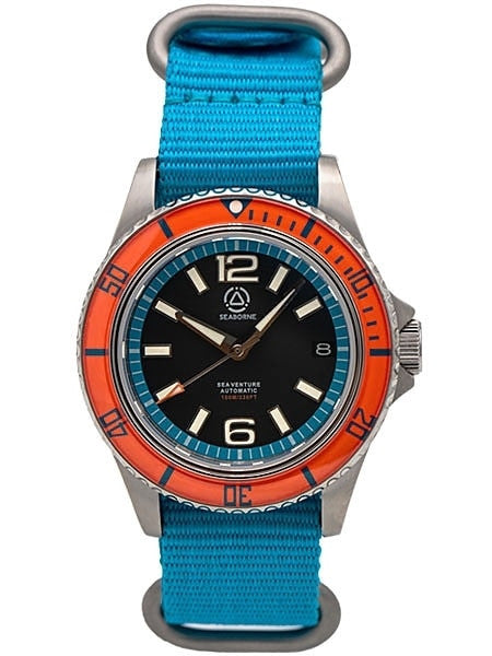 Seaborne Sea Venture 100-Meter Automatic Dive Watch with a 41mm Case and an AR Sapphire Crystal #SB-SV-002-SRB