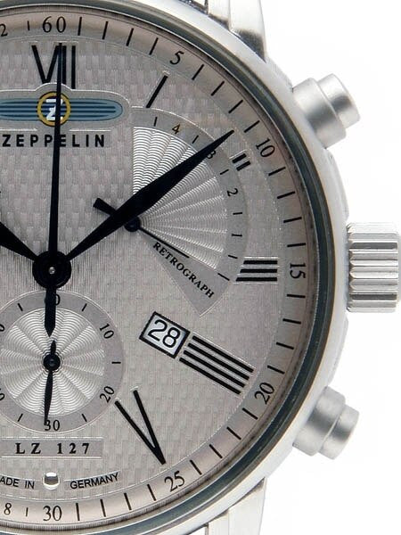 Graf Zeppelin Chronograph, Retrograde Watch with Beautiful Dial #7682-4
