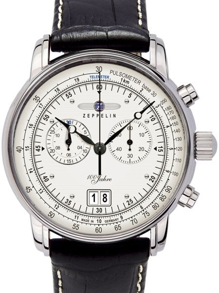 Graf Zeppelin Chronograph Big Date Watch with 12-hr Totalizer, #7690-1