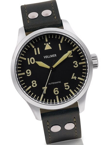 Vollmer Vintage Type A, 47mm Swiss Automatic Aviator Watch with Sapphire Crystal #V3H142