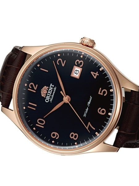 Orient Duke Automatic Watch with Black Dial, Sapphire Crystal, Rose Goldtone Case #ER2J001B