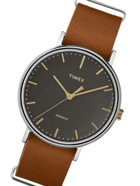 Timex 41mm Fairfield Quartz Watch with Black Dial and INDIGLO Night-Light #TW2P97900VQ