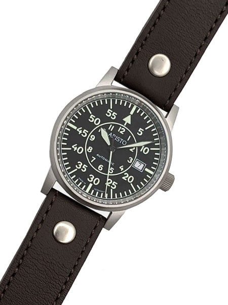 Aristo Type-B Dial Swiss Automatic Pilot's Watch, Sandblasted Case #3H32N