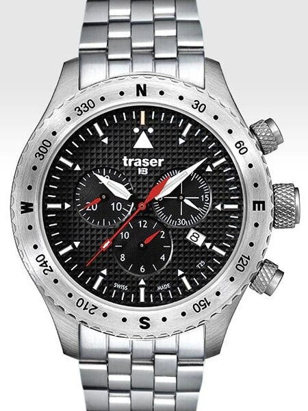 Traser Jungmann Aviator Chronograph Watch with Sapphire Crystal, 12-hour Totalizer #100369